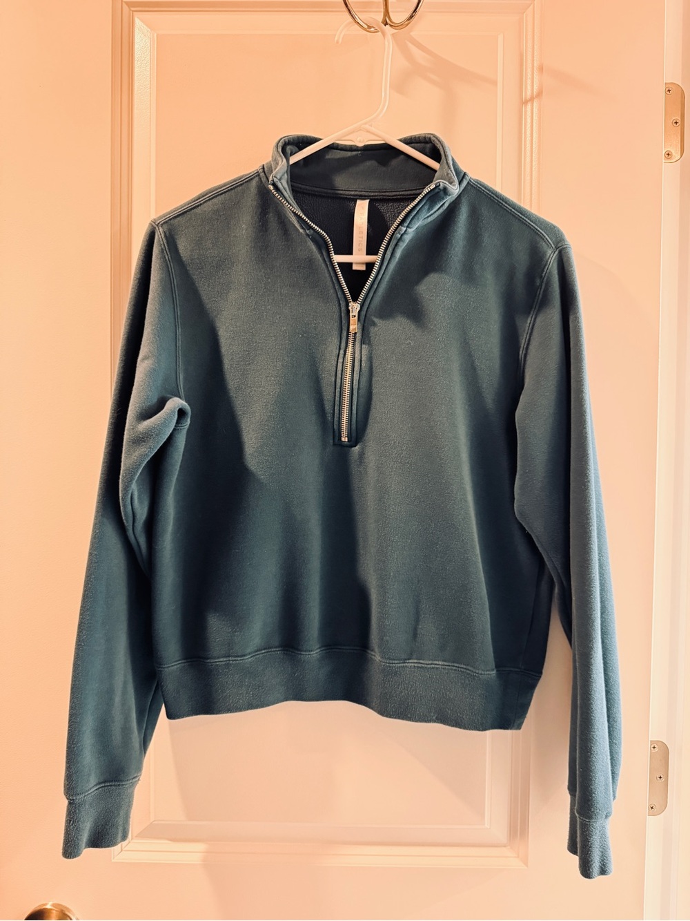 Fabletics Women’s Quarter-Zip Pullover Sweatshirt - Teal